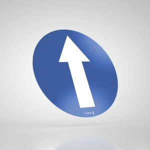 Naklejka Podłogowa: C-5 Nakaz Jazdy Prosto