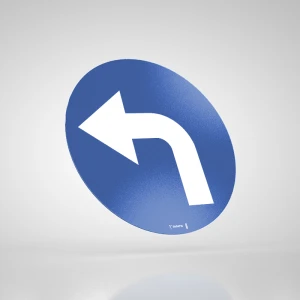 Naklejka Podłogowa: C-4 Nakaz Jazdy w Lewo