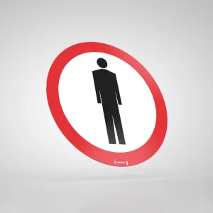 Naklejka Podłogowa: B-41 Zakaz Ruchu Pieszych