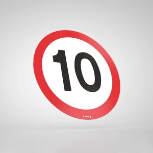 Naklejka Podłogowa: B-33 Ograniczenie Prędkości 10km/h