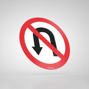 Naklejka Podłogowa BHP: Znak B-23 Zakaz Zawracania