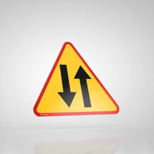 Naklejka Podłogowa BHP: Znak A-20 Odcinek o Ruchu Dwukierunkowym