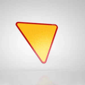 Naklejka Podłogowa BHP: Znak A-7 Ustąp Pierwszeństwa