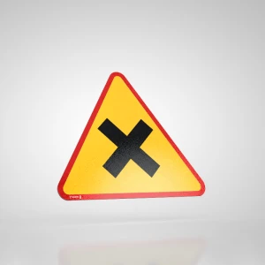 Naklejka Podłogowa BHP: Znak A-5 Skrzyżowanie Dróg