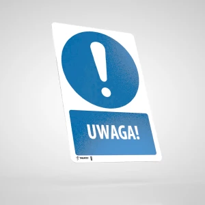 Naklejka Podłogowa BHP z Opisem: Ogólny Znak Nakazu