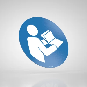 Naklejka Podłogowa BHP: Przeczytaj Instrukcję