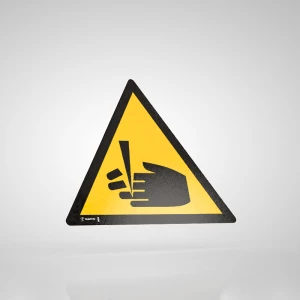 Naklejka Podłogowa BHP: Uwaga! Niebezpieczeństwo Obcięcia Palców WU005