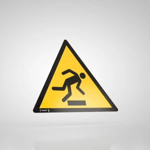 Naklejka Podłogowa BHP: Uwaga! Niebezpieczeństwo Potknięcia się W007