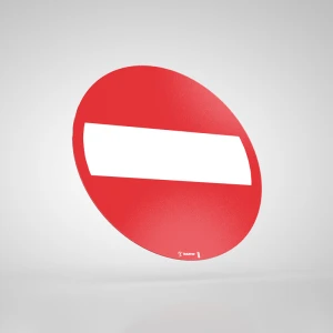 Naklejka Podłogowa: Zakaz Wjazdu B-2