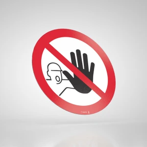 Naklejka Podłogowa BHP: Nieupoważnionym Wstęp Wzbroniony