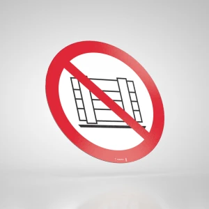 Naklejka Podłogowa BHP: Nie Zastawiać