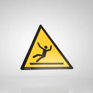 Naklejka Podłogowa BHP: Uwaga! Śliska Powierzchnia W011