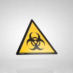 Naklejka Podłogowa BHP: Uwaga! Skażenie Biologiczne W009