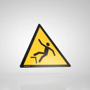 Naklejka Podłogowa BHP: Uwaga! Niebezpieczeństwo Upadku W008