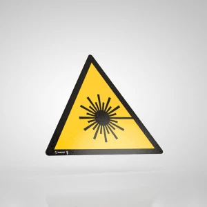 Naklejka Podłogowa BHP: Uwaga! Wiązka Laserowa W004