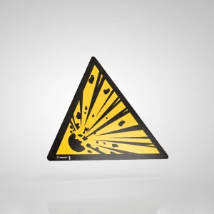 Naklejka Podłogowa BHP: Uwaga! Niebezpieczeństwo Wybuchu W002