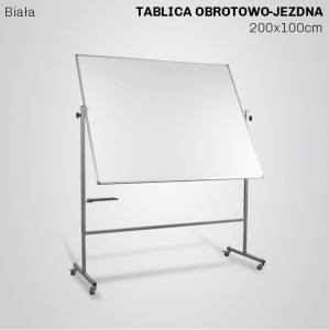 Tablica Obrotowo-Jezdna Dwustronna Suchościeralna Magnetyczna - bez Grafiki | 200 x 100 cm
