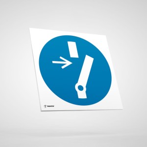 Odłącz przed Przystąpieniem do Naprawy - Tabliczka Informacyjna BHP: M021