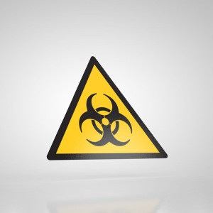 Naklejka Informacyjna BHP: Uwaga! Skażenie Biologiczne W009