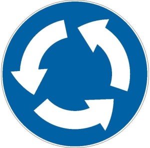 Naklejka Informacyjna: C-12 Ruch Okrężny