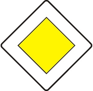 Naklejka Informacyjna: D-1 Droga z Pierwszeństwem