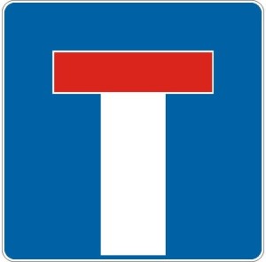 Naklejka Informacyjna: D-4A Droga bez Przejazdu