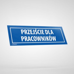 Naklejka Informacyjna: Przejście Dla Pracowników