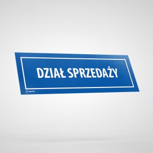 Naklejka Informacyjna: Dział Sprzedaży