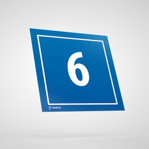 Naklejka Informacyjna: Numer 6