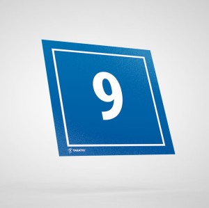 Naklejka Informacyjna: Numer 9