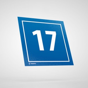 Naklejka Informacyjna: Numer 17