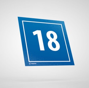 Naklejka Informacyjna: Numer 18