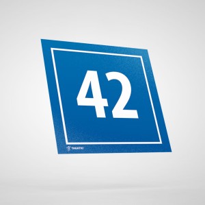 Naklejka Informacyjna: Numer 42