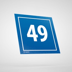 Naklejka Informacyjna: Numer 49