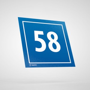 Naklejka Informacyjna: Numer 58