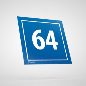 Naklejka Informacyjna: Numer 64