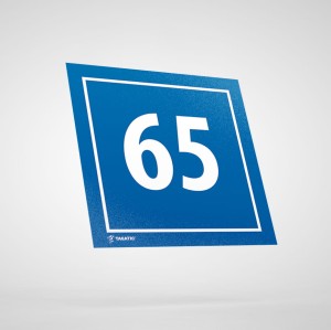 Naklejka Informacyjna: Numer 65