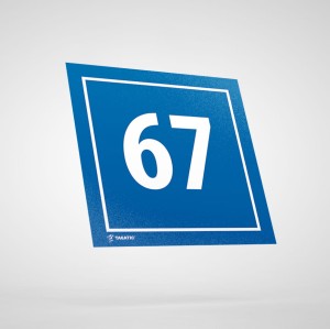 Naklejka Informacyjna: Numer 67