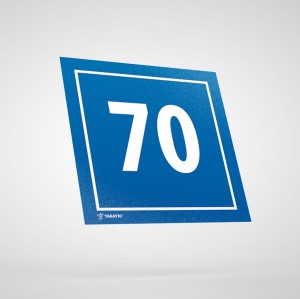 Naklejka Informacyjna: Numer 70