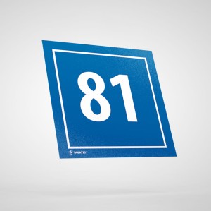 Naklejka Informacyjna: Numer 81