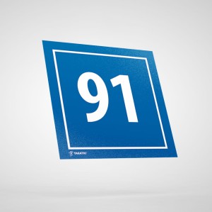 Naklejka Informacyjna: Numer 91