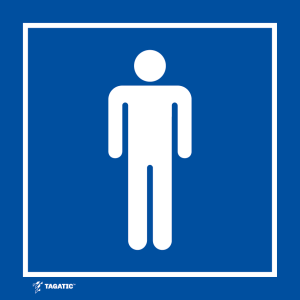 Naklejka Informacyjna: WC Męska