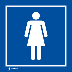 Naklejka Informacyjna: WC Damska