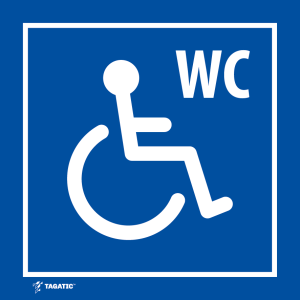 Naklejka Informacyjna: WC Dla Osób Niepełnosprawnych