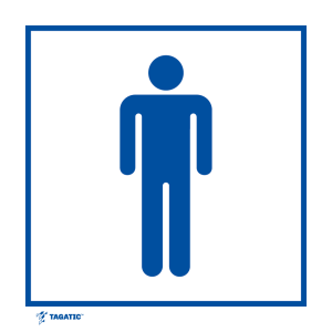 Naklejka Informacyjna: WC Męska