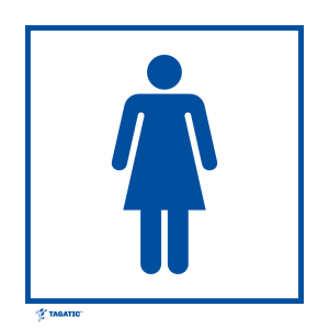 Naklejka Informacyjna: WC Damska