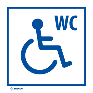 Naklejka Informacyjna: WC Dla Osób Niepełnosprawnych