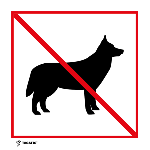 Naklejka Informacyjna: Zakaz Wprowadzania Psów
