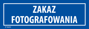 Naklejka Informacyjna: Zakaz Fotografowania