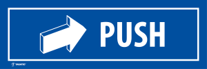 Naklejka Informacyjna: Push